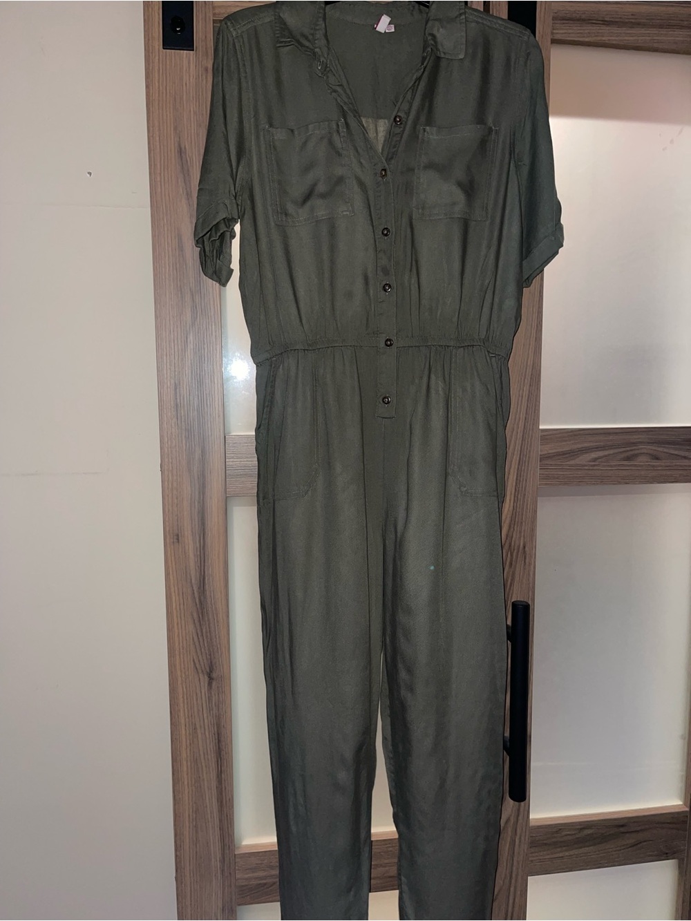 Girls- SO Casual Utility Jumpsuit - Olive Green
